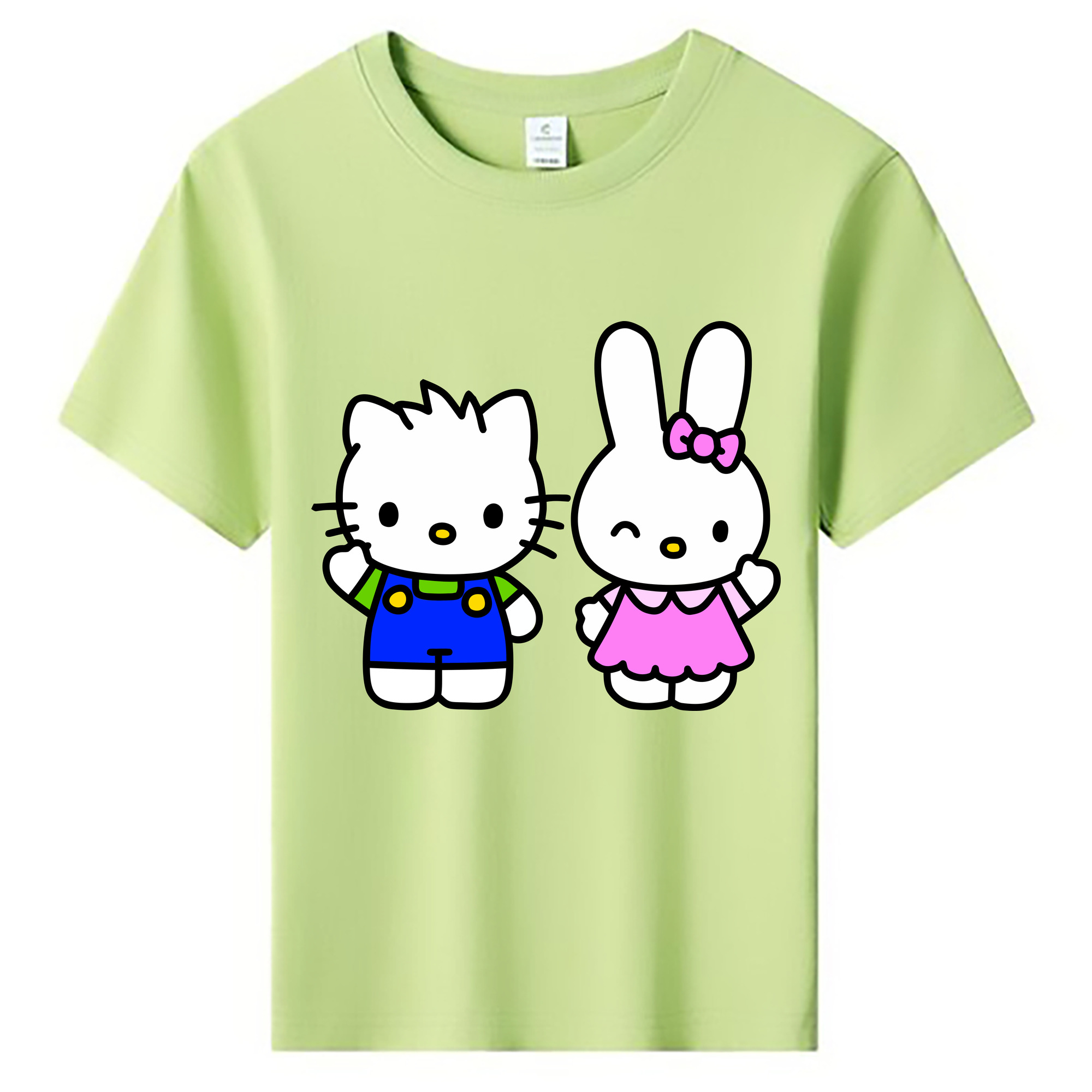 （画像用） Hello Kitty ハローキティ 綿100％キッズTシャツ（フロントプリント）